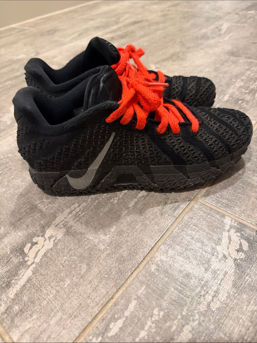 Nike Ja morant Black Sneakers with Bright Red Laces